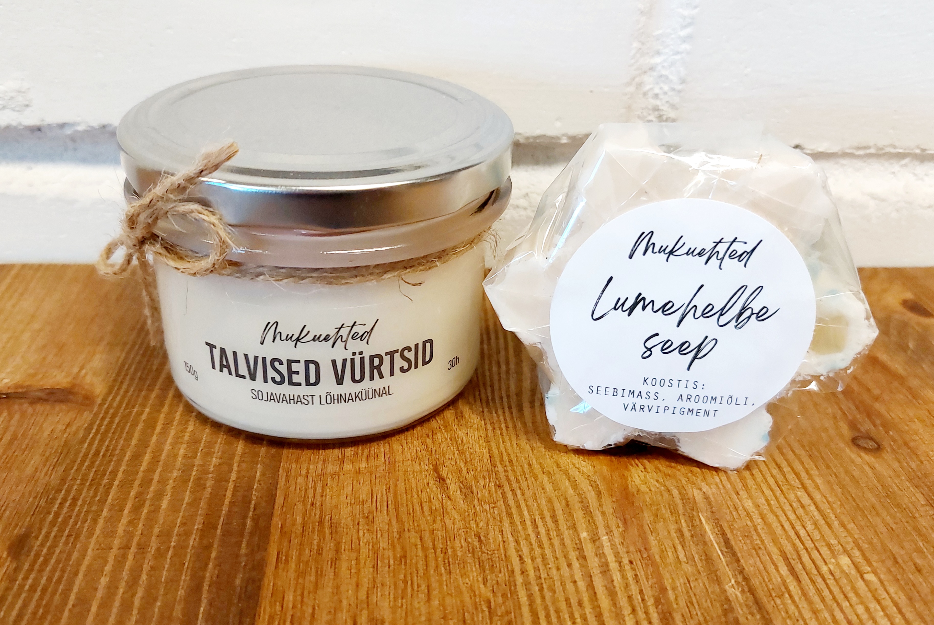 Küünal talvised vürtsid ja lumehelbe seep